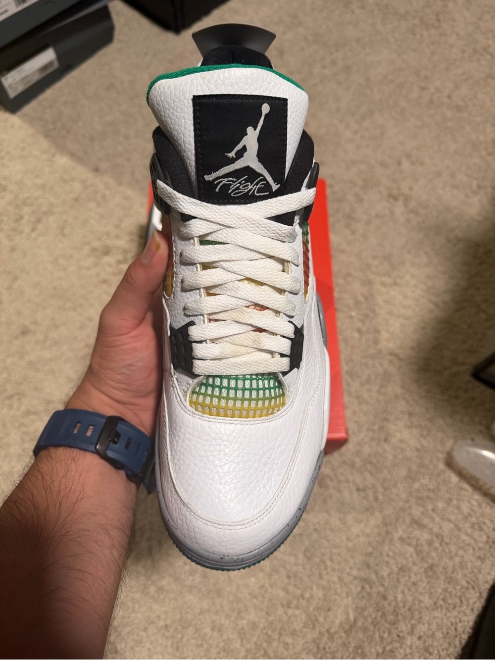 Jordan 4 βRastaβ - Picture 2 of 10